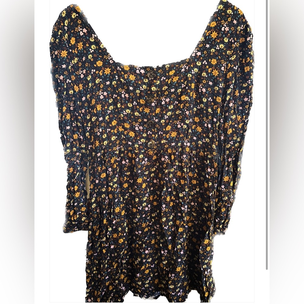 FLORAL SUMMER DRESS WOTH SQUARE NECK LINE